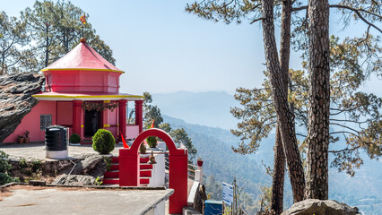 Scenic view of Almora hill town surrounded by Himalayan mountains, one of the uttarakhand best places to visit