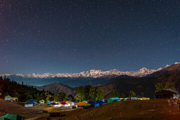 Peaceful Chopta valley surrounded by pine trees and mountains, showcasing uttarakhand best places