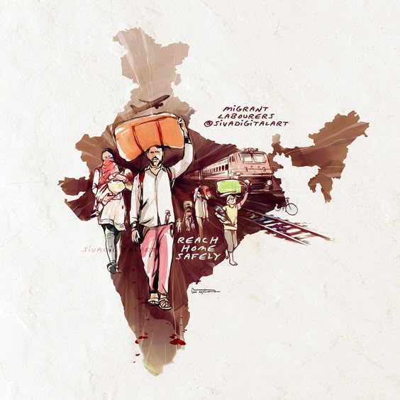 Illustration representing unemployment in India and job crisis among youth